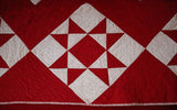 Ohio Star Red and White Quilt