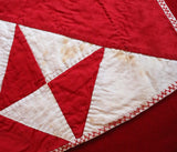 Ohio Star Red and White Quilt