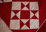 Ohio Star Red and White Quilt