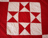 Ohio Star Red and White Quilt
