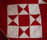 Ohio Star Red and White Quilt