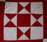 Ohio Star Red and White Quilt