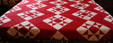 Ohio Star Red and White Quilt