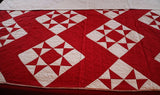 Ohio Star Red and White Quilt