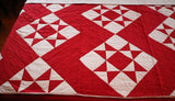 Ohio Star Red and White Quilt