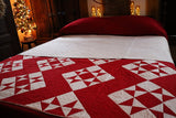 Ohio Star Red and White Quilt