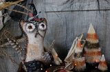 Magic Yeast Box with Folk Art Handcrafted Owl