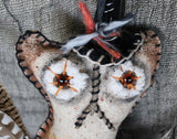 Magic Yeast Box with Folk Art Handcrafted Owl