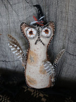 Magic Yeast Box with Folk Art Handcrafted Owl