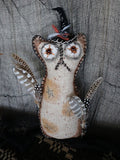 Magic Yeast Box with Folk Art Handcrafted Owl