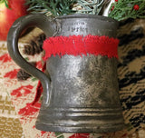 19th Century Pewter Tavern Pot marked Yates Christmas