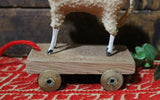 Putz Sheep Red Collar and Bell Pull Toy