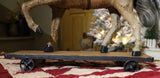 Hide Covered German Horse Pull Toy with Wagon LIGHTS UP