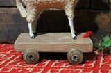 Putz Sheep Red Collar and Bell Pull Toy