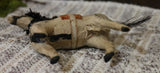 German Pull Toy Horse Cloth Covered Cream Hue
