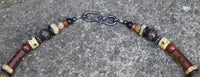 Autumn Pumpkin Primitive Necklace and Earrings