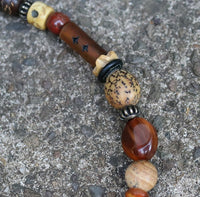 Autumn Pumpkin Primitive Necklace and Earrings