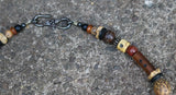 Autumn Pumpkin Primitive Necklace and Earrings
