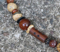 Autumn Pumpkin Primitive Necklace and Earrings