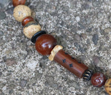 Autumn Pumpkin Primitive Necklace and Earrings