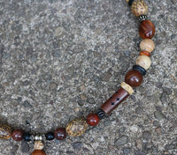 Autumn Pumpkin Primitive Necklace and Earrings