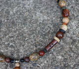 Autumn Pumpkin Primitive Necklace and Earrings