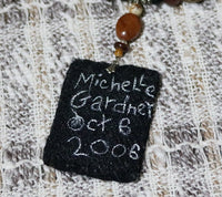 Autumn Pumpkin Primitive Necklace and Earrings