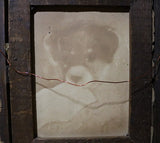 Puppy Charcoal Drawing Lemon Gold Frame 19th Century