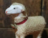 Putz Sheep Red Collar and Bell Pull Toy