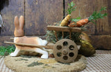 German Rabbit Candy Container Pulling Cart Easter Gathering