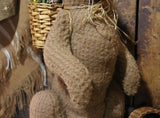 Folk Art Primitive Rabbit with Basket