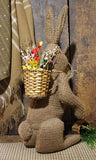 Folk Art Primitive Rabbit with Basket