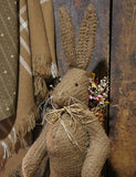 Folk Art Primitive Rabbit with Basket