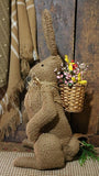 Folk Art Primitive Rabbit with Basket