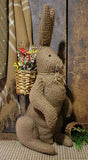 Folk Art Primitive Rabbit with Basket