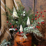 Redware Storage Jar Christopher Woods with Holiday Greens