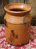 Redware Storage Jar Christopher Woods with Holiday Greens