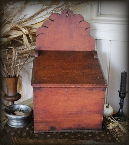 Candle or Saltbox Mid-19th Century Pumpkin Pine