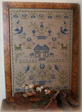 Sampler with Birds House and Trees Large Size