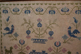 Sampler with Birds House and Trees Large Size