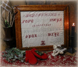 White Cut Work Embroidered Sampler