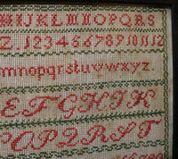 Christmas Sampler dated 1855 Miss Mary Leng