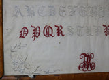 White Cut Work Embroidered Sampler