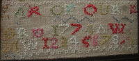 Sampler Signed and Dated "1774" with ♥'s