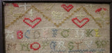 Sampler Signed and Dated "1774" with ♥'s