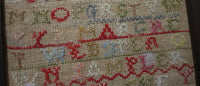 Sampler Signed and Dated "1774" with ♥'s