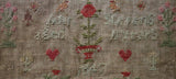 Marking and Pictorial Sampler dated 1847 with Cat