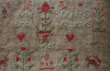 Marking and Pictorial Sampler dated 1847 with Cat