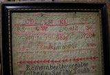 Marking and Pictorial Sampler dated 1847 with Cat