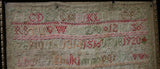 Marking and Pictorial Sampler dated 1847 with Cat